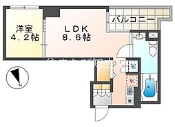 KAGAYAKISQUARE 1LDKの間取図画像