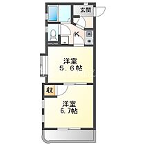 リバブルヒル福釜I  ｜ 愛知県安城市福釜町西天（賃貸マンション2K・3階・26.70㎡） その2