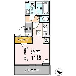 カーサコモド 3階ワンルームの間取り