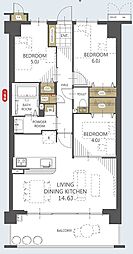 ルイシャトレ鳳 3LDKの間取図画像