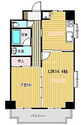 マンソンデ・ビジェール 1LDKの間取図画像
