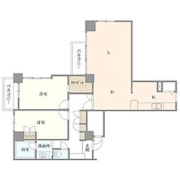 アメラックスビル 2LDKの間取図画像