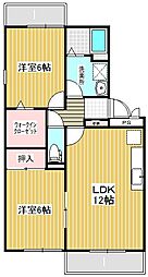 ブルーム・ガーデンC 2LDKの間取図画像