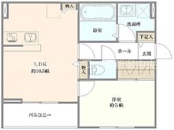 BUENA女池レジデンス 1LDKの間取図画像