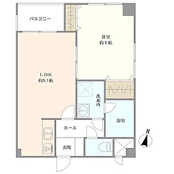 アルベルジュ米山 1LDKの間取図画像