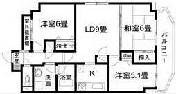 ヴィエンナーレ2000 3LDKの間取図画像