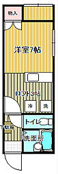 フェリーチェ小新 ワンルームの間取図画像