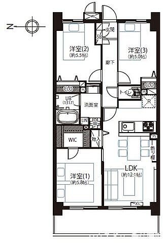 間取り キャッスルマンション亀戸立花弐番館 7階/-