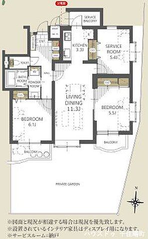 間取り グリーンパーク五反野VIII 1階/-