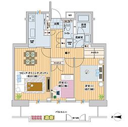 間取図画像 2LDK