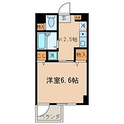 ＣＡＳＡ　del　Ａｋｅｈａｍａ 8階1Kの間取り