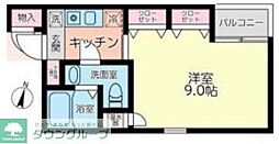 フィリップ大島 5階1Kの間取り