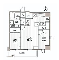 シーズンフラッツ両国サウス 2LDKの間取図画像