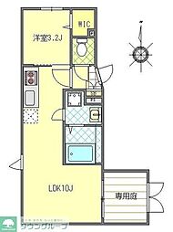 MONOLITH錦糸町 1階1LDKの間取り