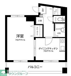 グランディール墨田 4階1DKの間取り