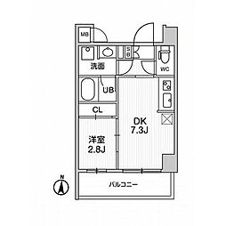 ALTERNA住吉 1DKの間取図画像
