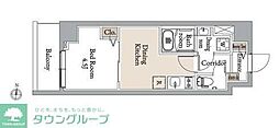 グランカーサ住吉III 1LDKの間取図画像