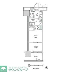 ブルックサイドレジデンス木場 2Kの間取図画像