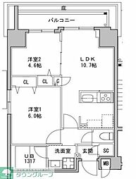 S-RESIDENCE押上Clair 2LDKの間取図画像
