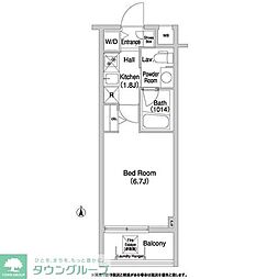 コンフォリア本所吾妻橋 1Kの間取図画像