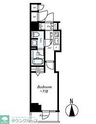 ジーベック錦糸北斎通り 1Kの間取図画像