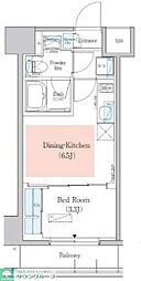 Urbanex深川木場 1DKの間取図画像