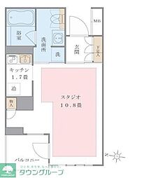 Brilliaist東雲キャナルコート 1Kの間取図画像