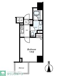 MAINSTAGE亀戸5ミライエ 1Kの間取図画像