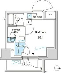 パークアクシス錦糸町スタイルズ ワンルームの間取図画像
