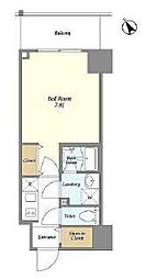 BLUROCK門前仲町 1Kの間取図画像