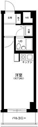 シティコープ浅草橋'90 ワンルームの間取図画像