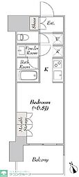 ウエリスアーバン水天宮前 ワンルームの間取図画像