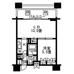 レジディア錦糸町 1LDKの間取図画像