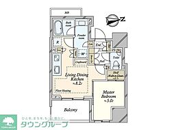 パークホームズ浅草橋 1LDKの間取図画像