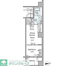 ParkAxis元浅草STAGE 1DKの間取図画像