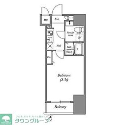 ジェノヴィア東向島2スカイガーデン 1Kの間取図画像