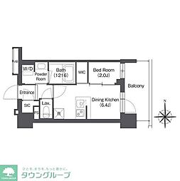 COMFORIA森下SOUTH 1DKの間取図画像