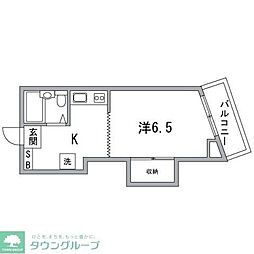 メゾン永和 1Kの間取図画像