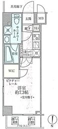 ステージファースト両国2アジールコート 1Kの間取図画像