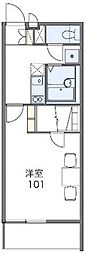 レオパレス橙 1Kの間取図画像