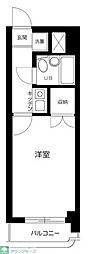 東日本橋フラワーHH 1Kの間取図画像