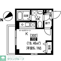 アネックス・クララ 1Kの間取図画像