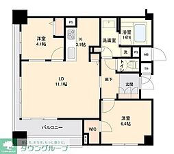 プロスペクト森下 2LDKの間取図画像