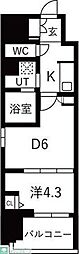 スプランディッド門前仲町 1DKの間取図画像