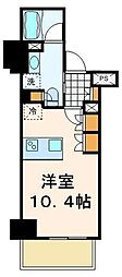 パークハビオ門前仲町 ワンルームの間取図画像
