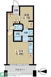 ドゥーエ清澄白河 ワンルームの間取図画像