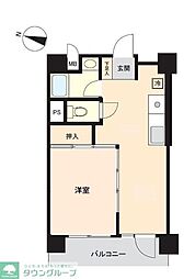 トーア錦糸町マンション 1DKの間取図画像