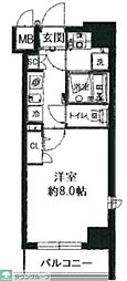 プレスタイル森下 1Kの間取図画像