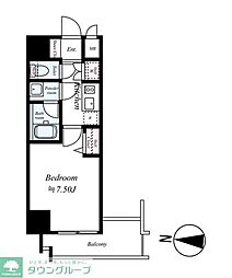 ハーモニーレジデンス錦糸町#002 1Kの間取図画像