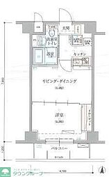 リヴシティ錦糸町 1LDKの間取図画像